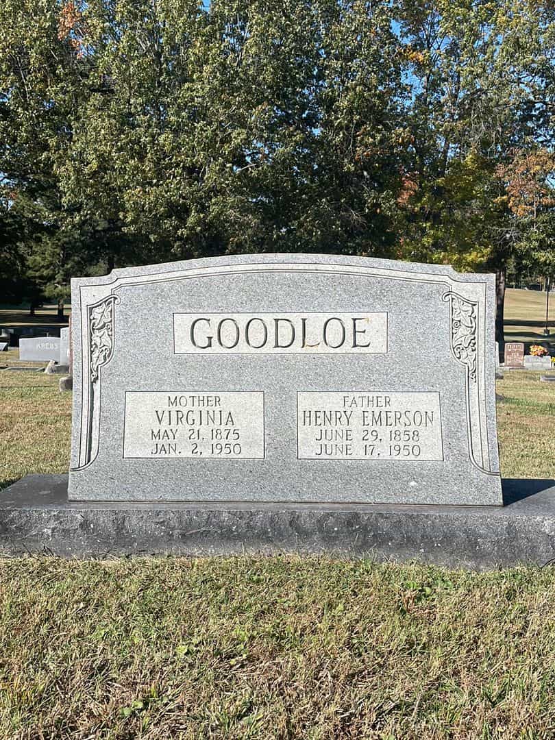 Virginia Goodloe's grave. Photo 1