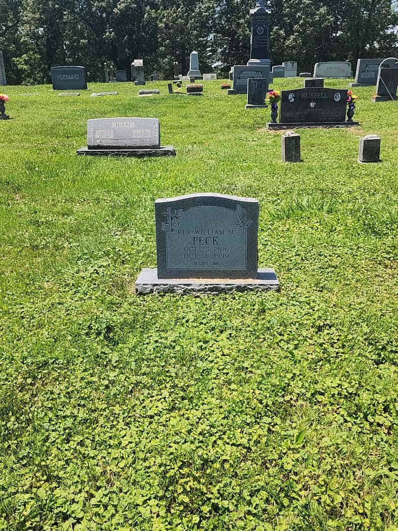 Reverend William Martin Peck Junior's grave. Photo 2