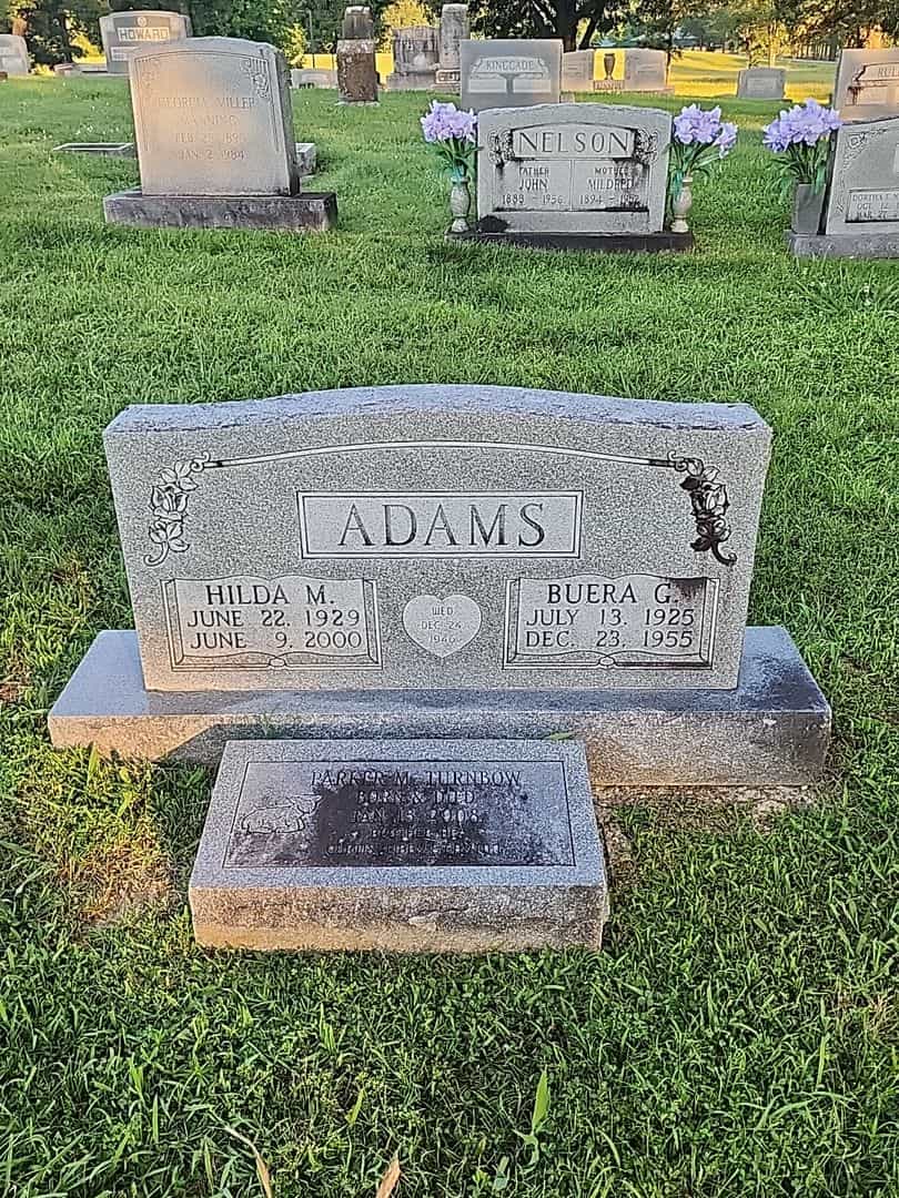 Buera Glyn Adams's grave. Photo 1