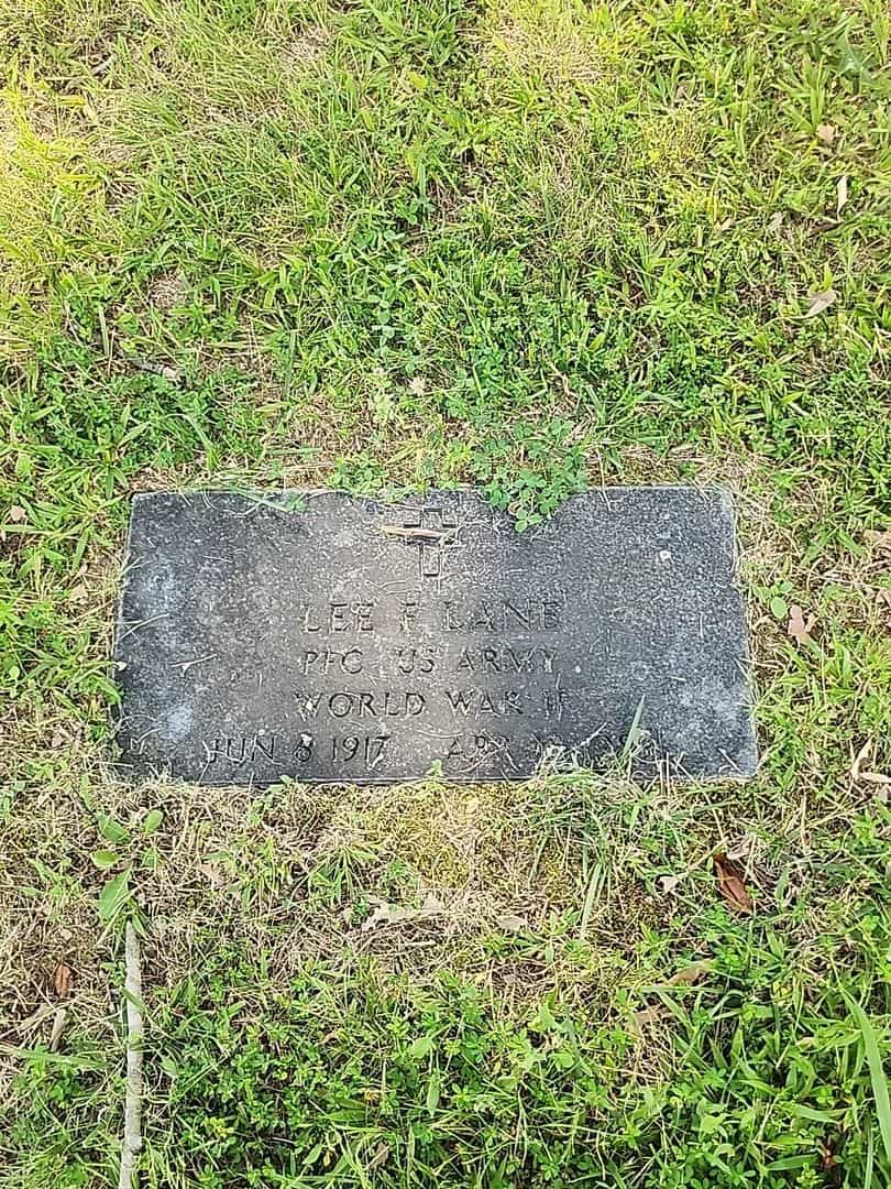 Lee F. Lane's grave. Photo 3