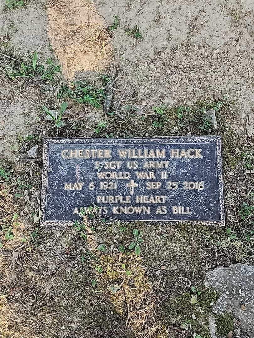 Chester William Hack's grave. Photo 3