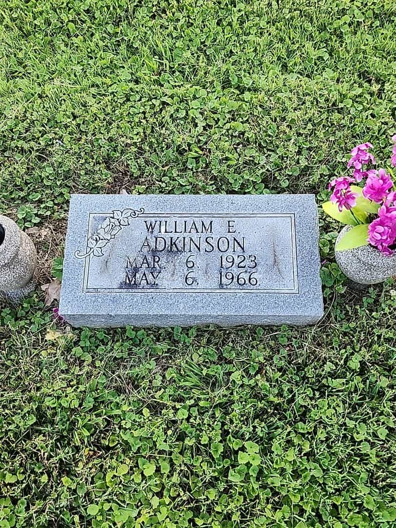 William E. Adkinson's grave. Photo 1