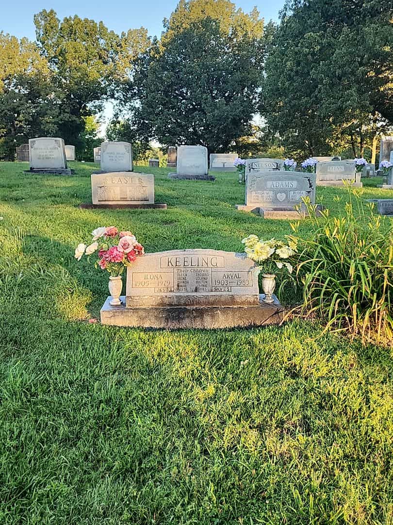 Arval Keeling's grave. Photo 2