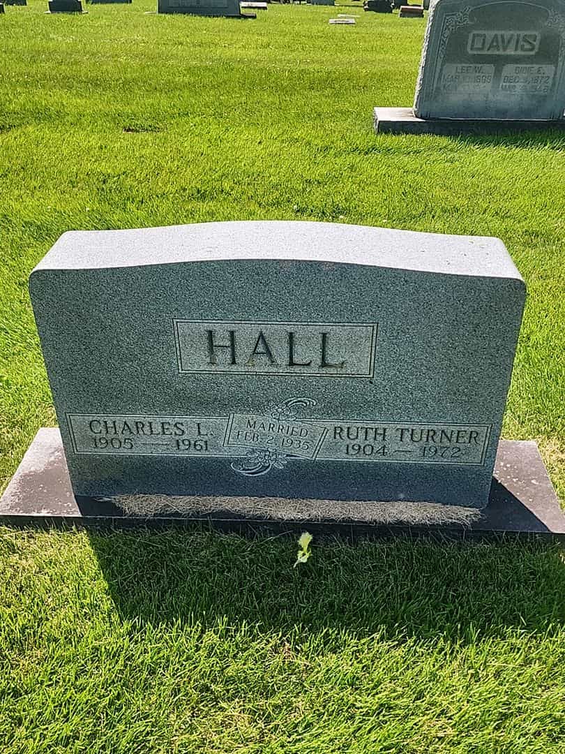 Charles L. Hall's grave. Photo 1