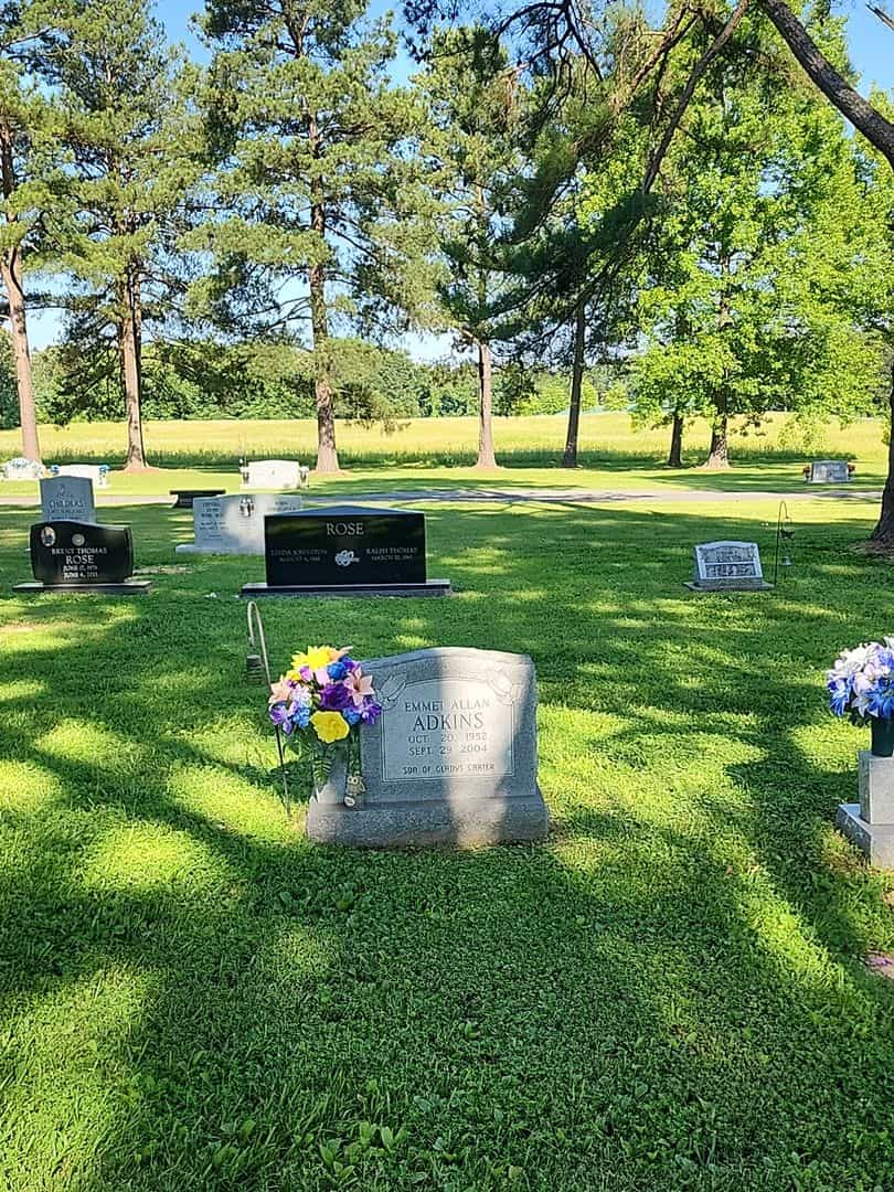 Emmet Allan Adkins's grave. Photo 2
