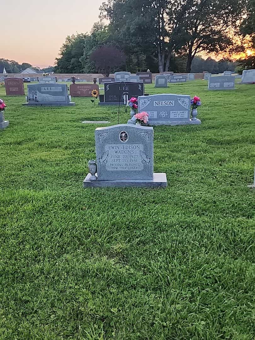 Ewin Edison Watkins's grave. Photo 2