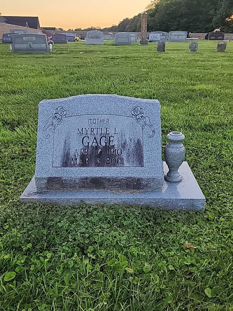 Myrtle L. Gage's grave. Photo 1