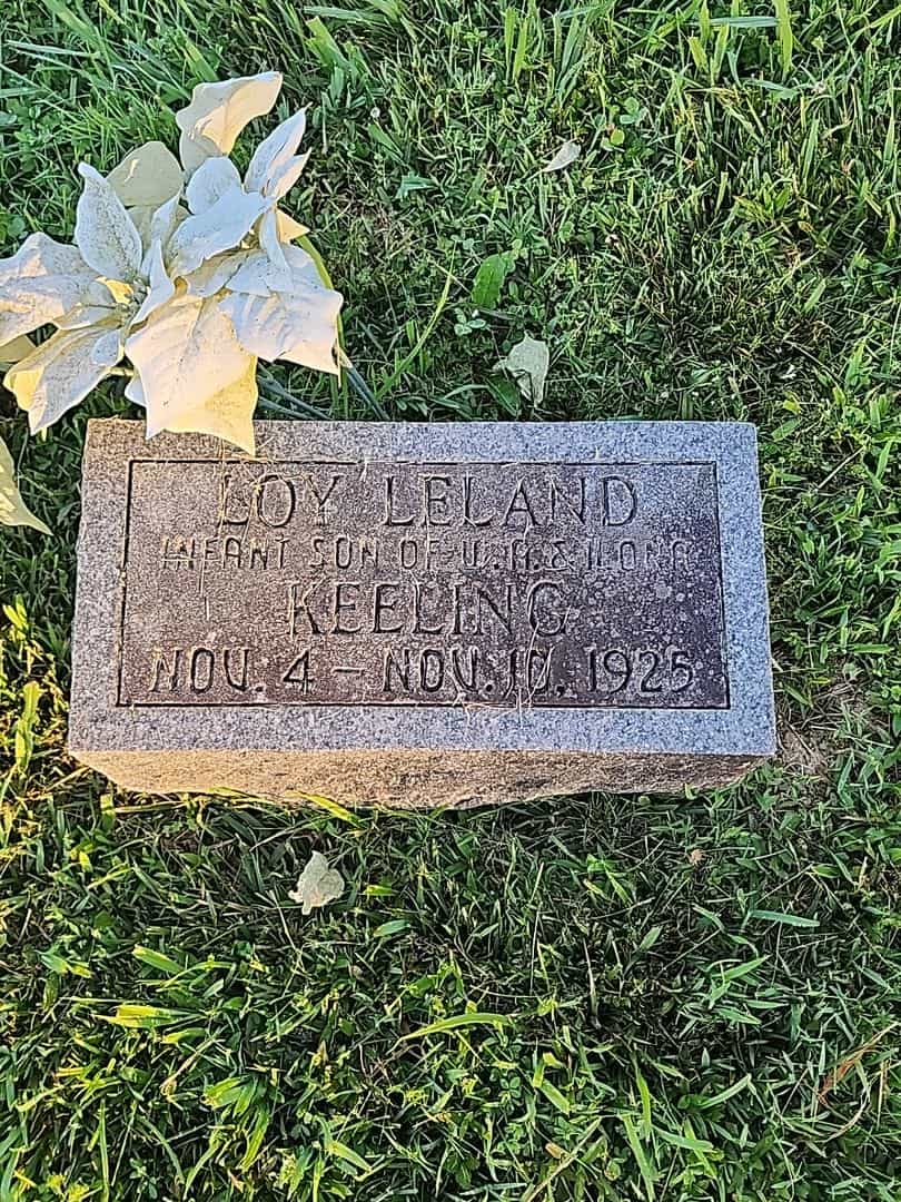 Loy Leland Keeling's grave. Photo 1