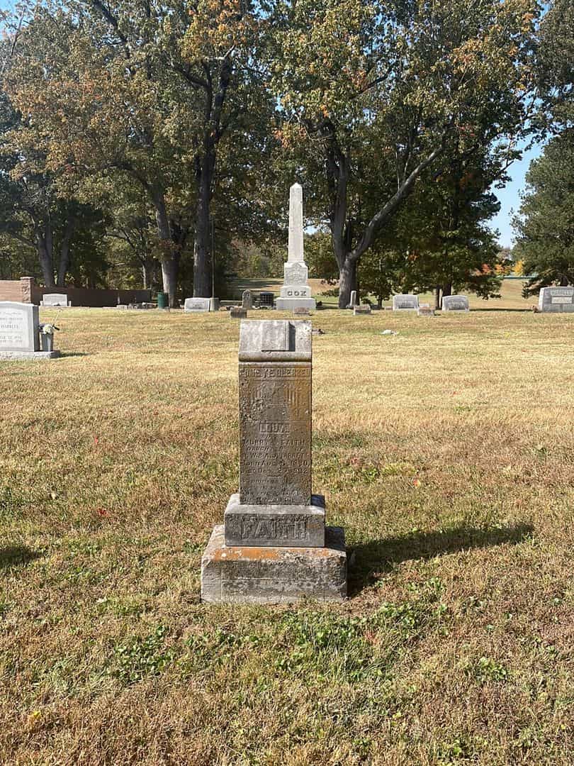 Lou A. Faith's grave. Photo 2