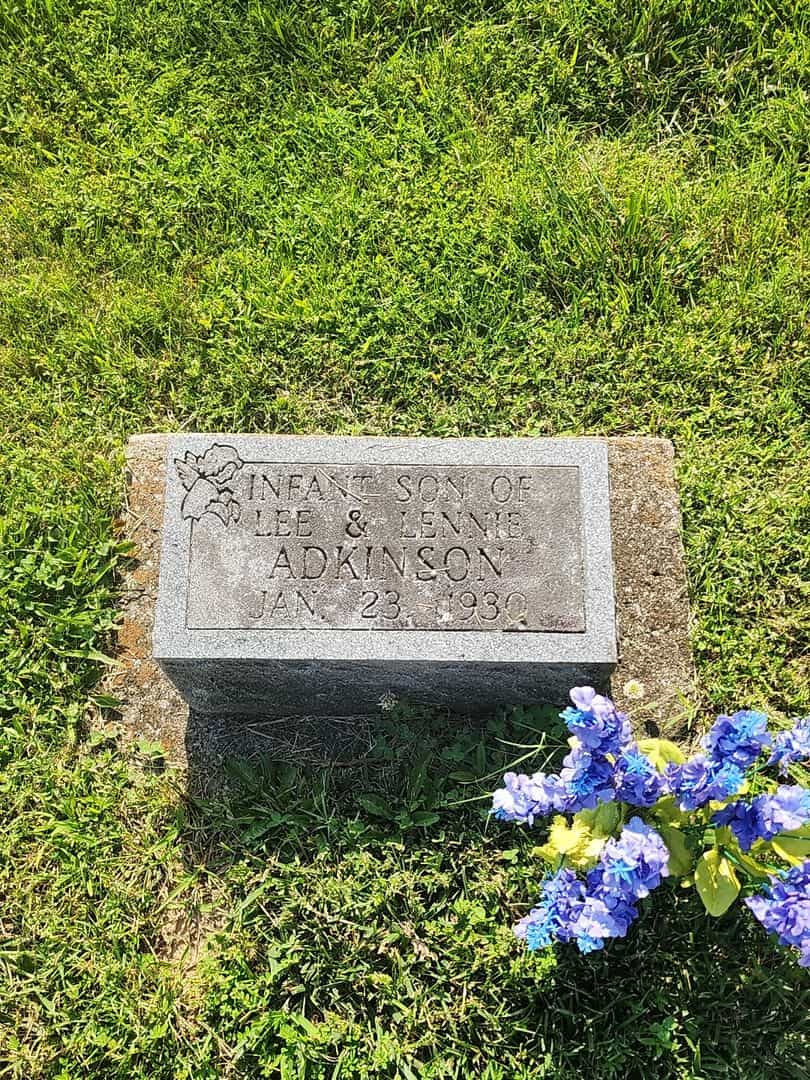 Infant Son Adkinson's grave. Photo 1