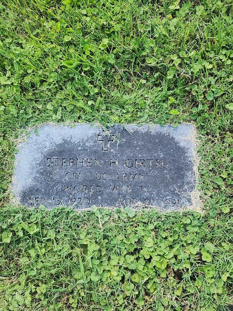 Stephen H. Girth's grave. Photo 3