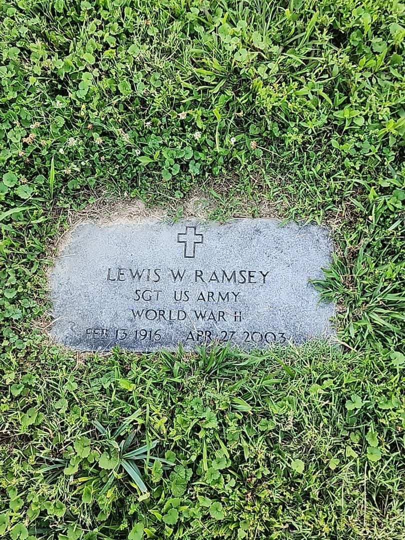 Lewis W. Ramsey's grave. Photo 3