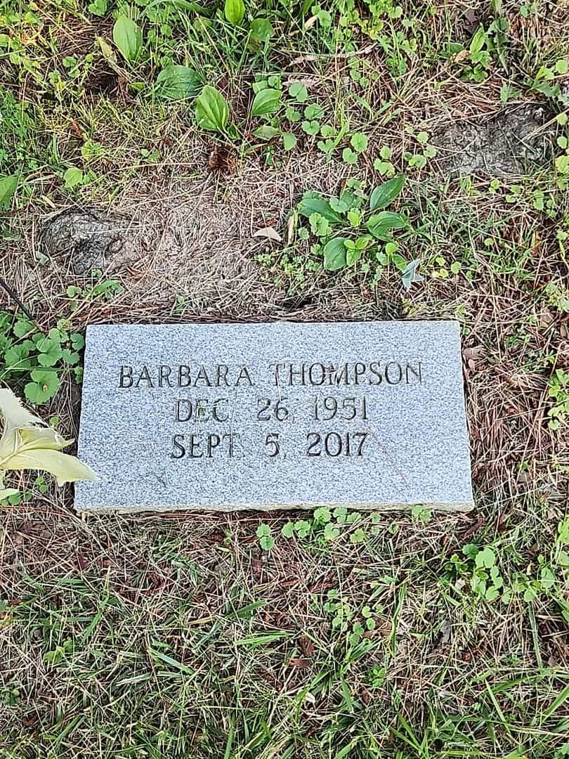 Barbara Thompson's grave. Photo 1