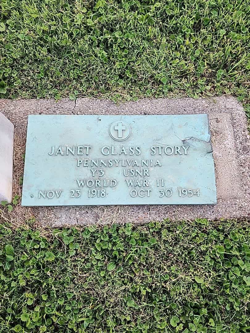 Janet Glass Story's grave. Photo 4