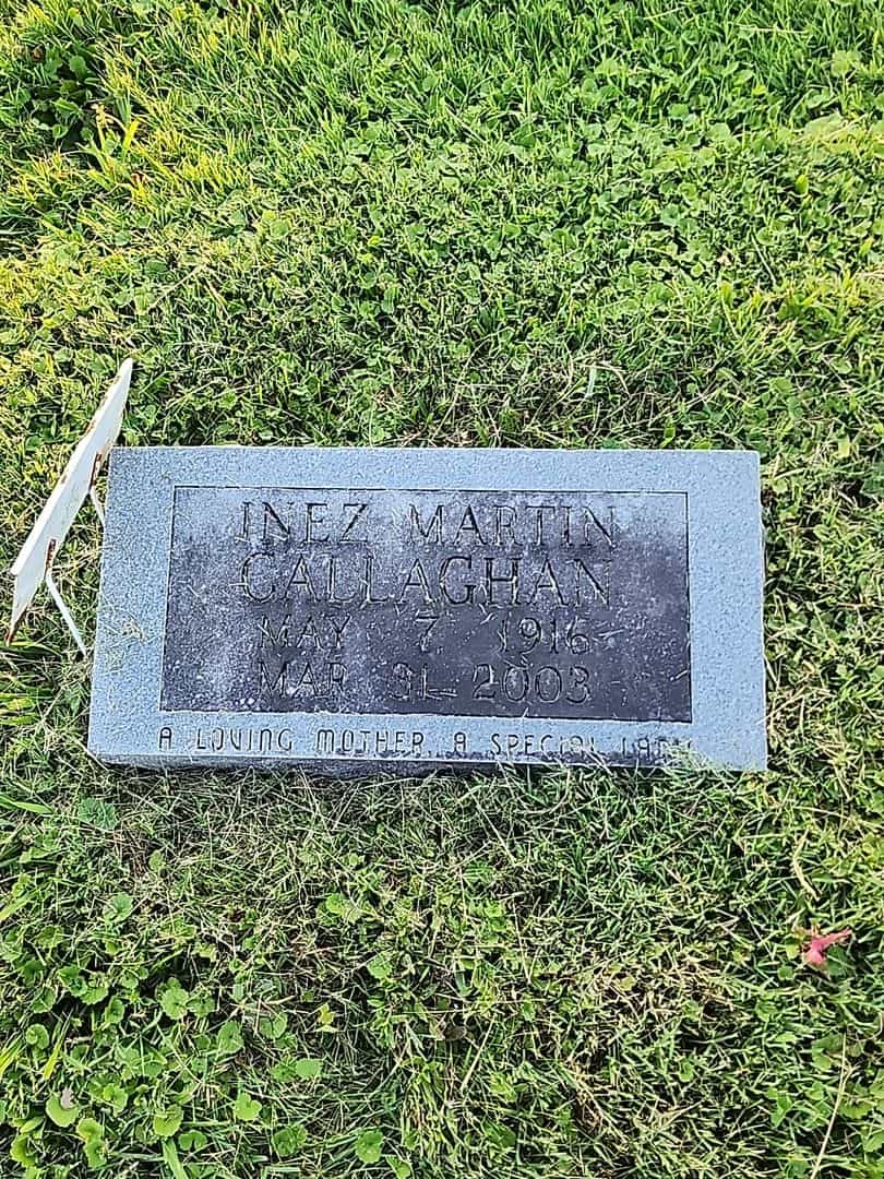 Inez Martin Callaghan's grave. Photo 1