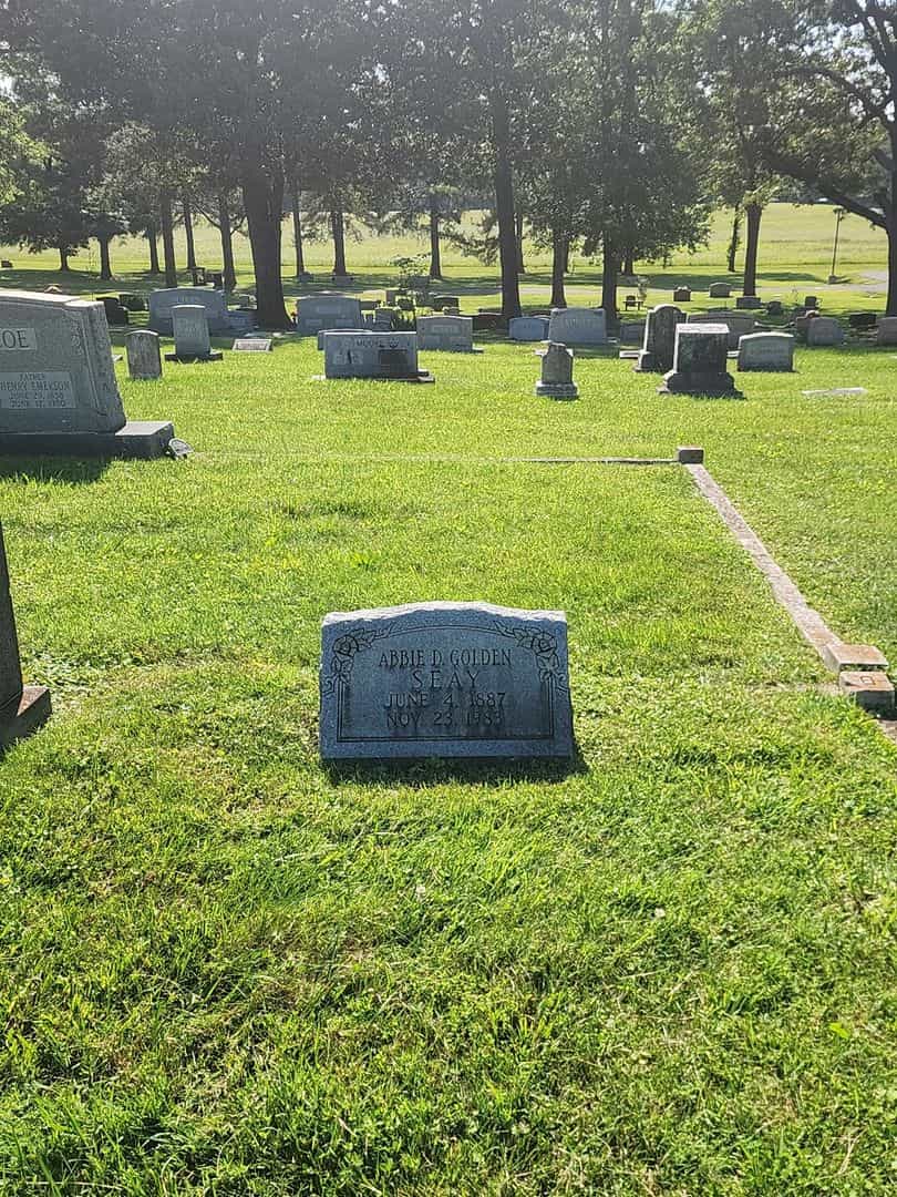 Abbie D. Golden Seay's grave. Photo 2