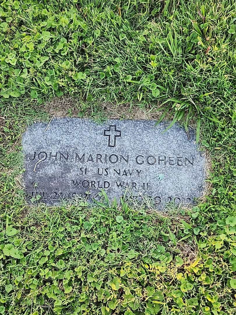 John Marion Goheen's grave. Photo 3