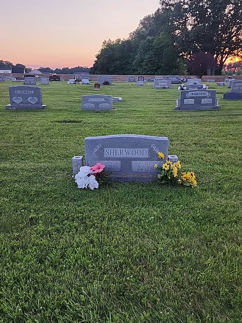 Aaron John Sherwood Junior's grave. Photo 2