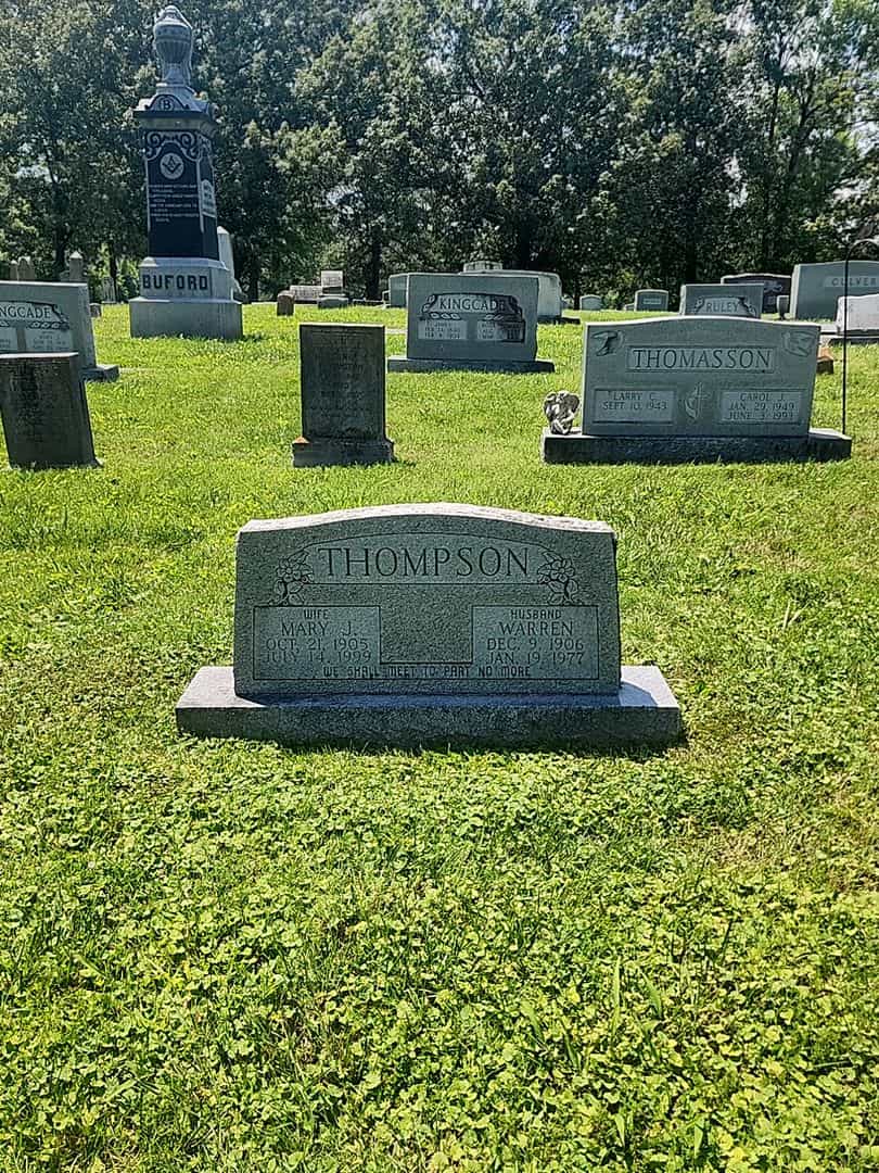 Mary J. Thompson's grave. Photo 2