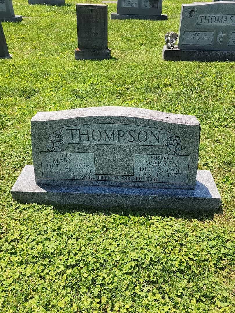 Mary J. Thompson's grave. Photo 1